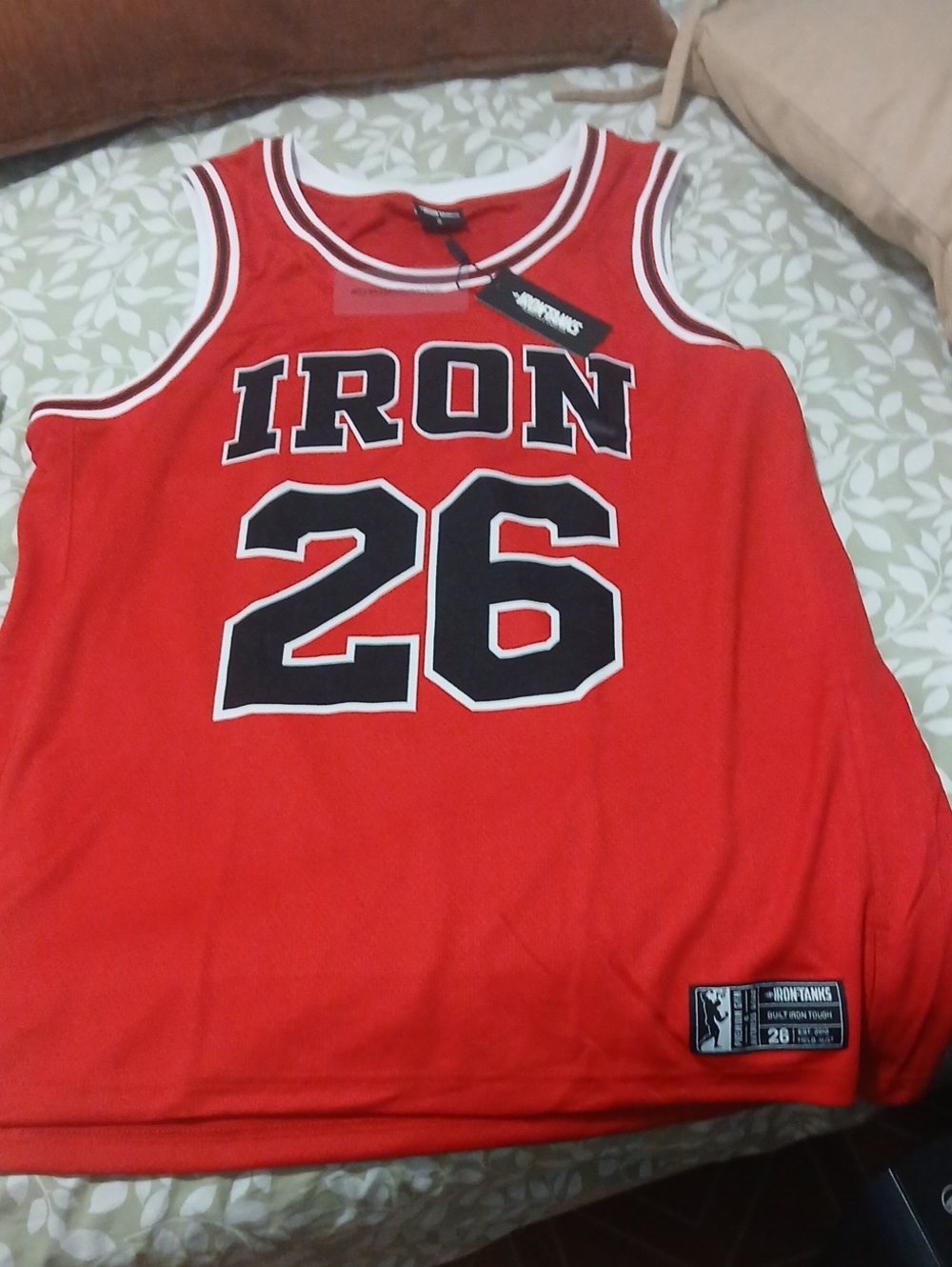IRON 26 Red Tank Body Building Autralia Athletic Shirt